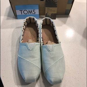 Mint green flats/Loafers by Toms